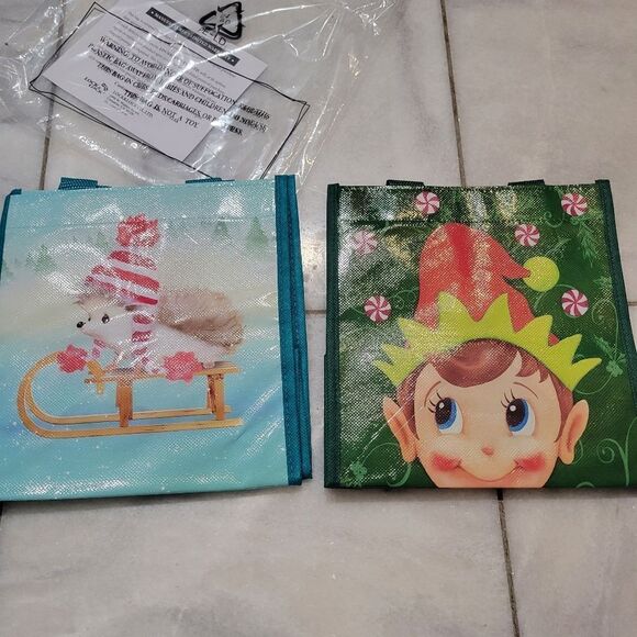 Lock & Lock Colorful Holiday Christmas Gift Bag Lot Of 6 Piece NEW - Picture 14 of 14